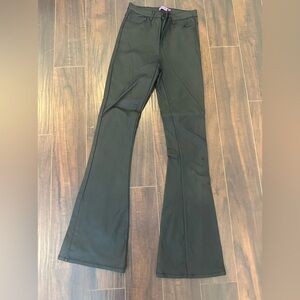 Edikted Flare Faux leather pants